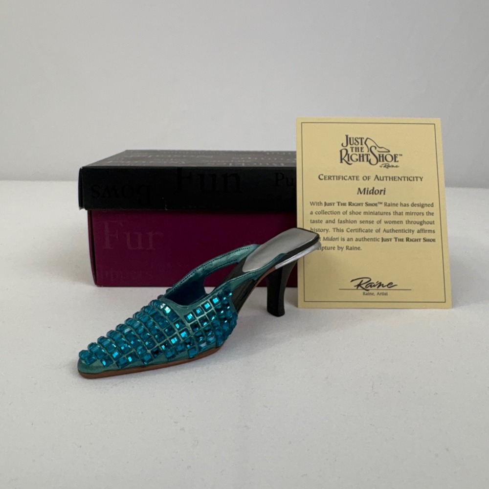 Vintage Just The Right Shoe By Raine Midori 25108 2000 Box COA